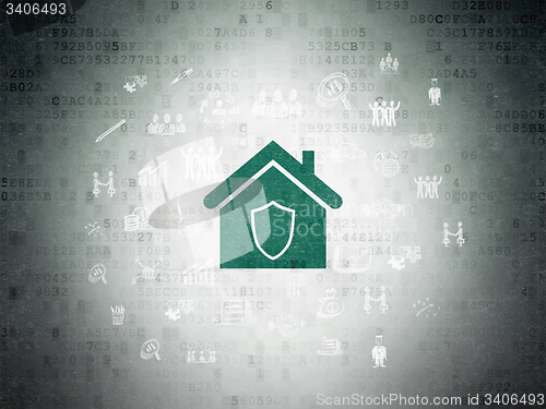 Image of Business concept: Home on Digital Paper background