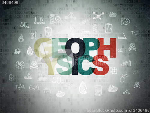Image of Science concept: Geophysics on Digital Paper background