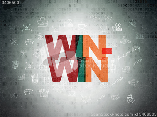 Image of Business concept: Win-Win on Digital Paper background