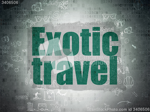 Image of Travel concept: Exotic Travel on Digital Paper background
