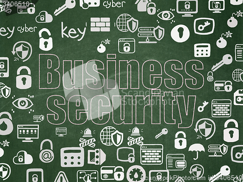 Image of Privacy concept: Business Security on School Board background