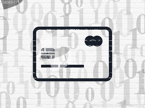 Image of Finance concept: Credit Card on wall background