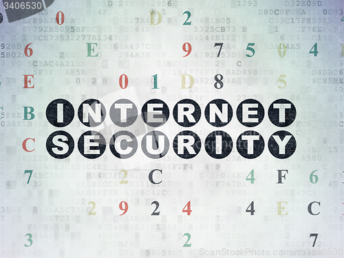 Image of Security concept: Internet Security on Digital Paper background