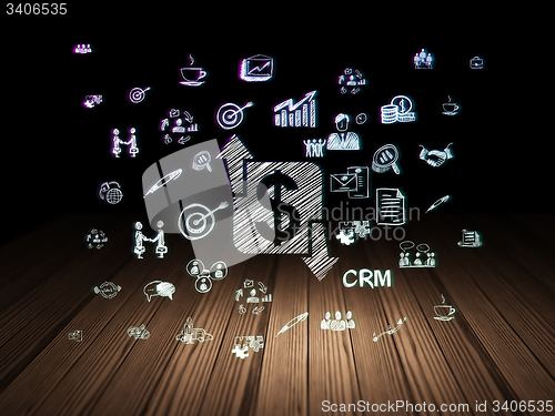 Image of Finance concept: Finance in grunge dark room