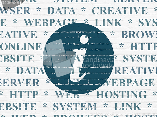 Image of Web design concept: Information on wall background