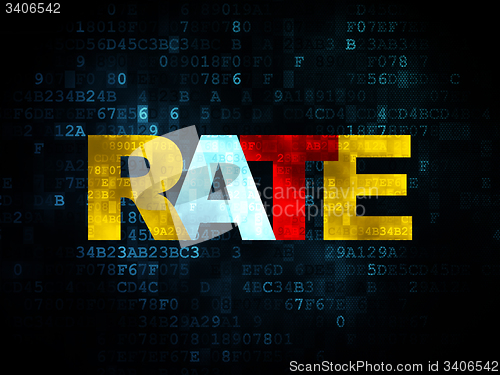 Image of Currency concept: Rate on Digital background