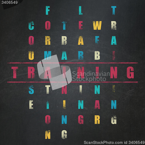 Image of Education concept: word Training in solving Crossword Puzzle