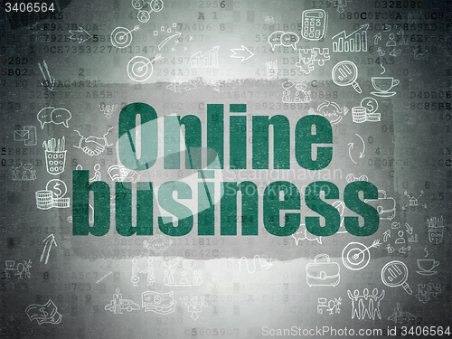 Image of Business concept: Online Business on Digital Paper background