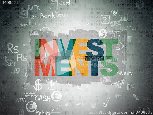 Image of Money concept: Investments on Digital Paper background