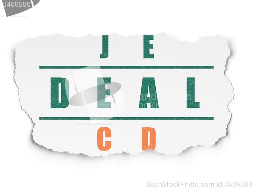 Image of Business concept: word Deal in solving Crossword Puzzle