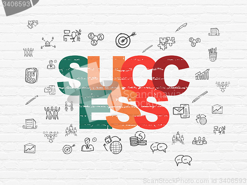 Image of Business concept: Success on wall background