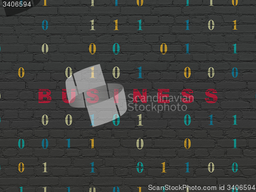 Image of Finance concept: Business on wall background