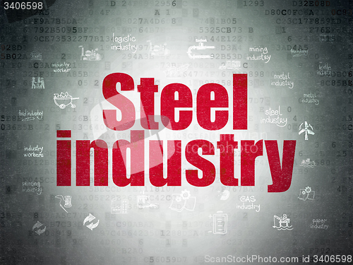 Image of Manufacuring concept: Steel Industry on Digital Paper background