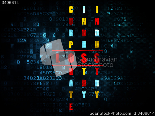 Image of Finance concept: word Loss in solving Crossword Puzzle