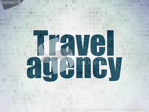 Image of Travel concept: Travel Agency on Digital Paper background