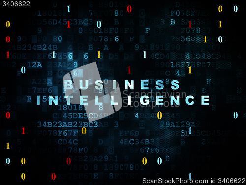 Image of Finance concept: Business Intelligence on Digital background