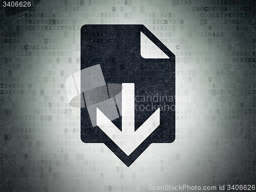 Image of Web design concept: Download on Digital Paper background
