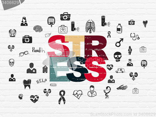 Image of Health concept: Stress on wall background