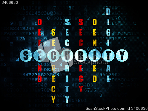 Image of Protection concept: word Security in solving Crossword Puzzle