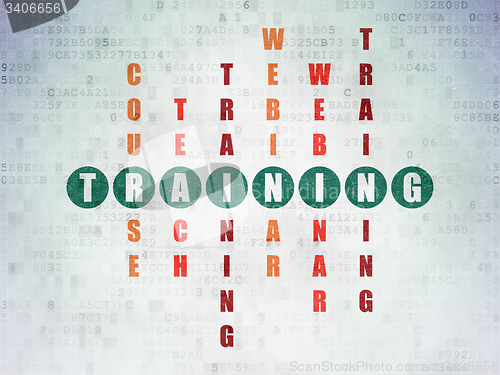 Image of Education concept: word Training in solving Crossword Puzzle