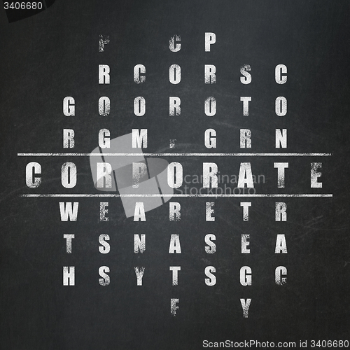 Image of Finance concept: word Corporate in solving Crossword Puzzle