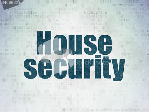 Image of Protection concept: House Security on Digital Paper background