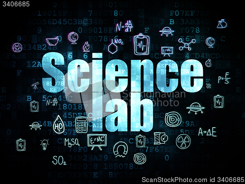 Image of Science concept: Science Lab on Digital background