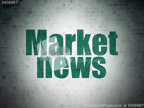 Image of News concept: Market News on Digital Paper background
