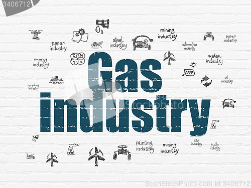 Image of Manufacuring concept: Gas Industry on wall background