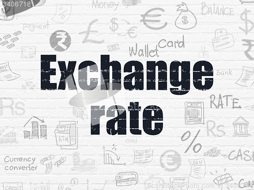 Image of Banking concept: Exchange Rate on wall background