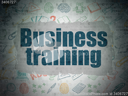 Image of Studying concept: Business Training on Digital Paper background