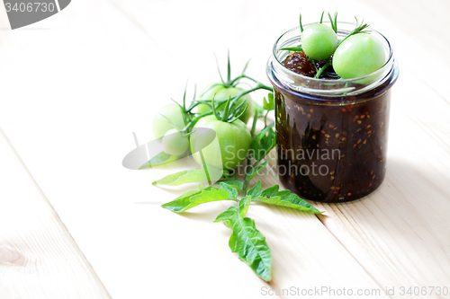 Image of green tomatoes jam