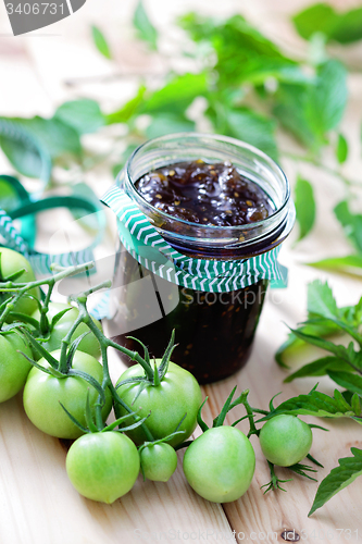 Image of green tomatoes jam