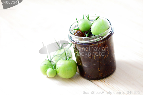 Image of green tomatoes jam