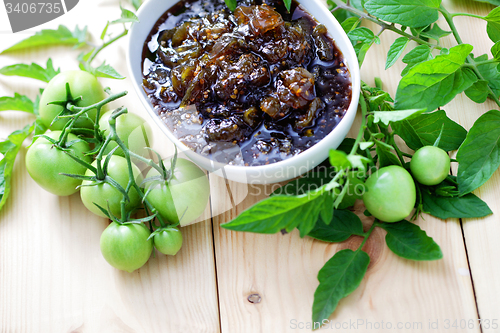 Image of green tomatoes jam