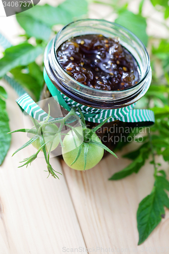 Image of green tomatoes jam