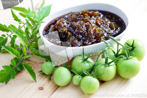 Image of green tomatoes jam