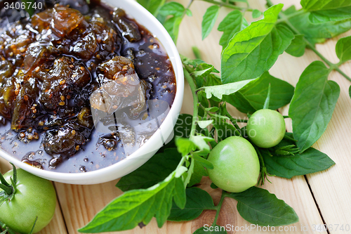 Image of green tomatoes jam