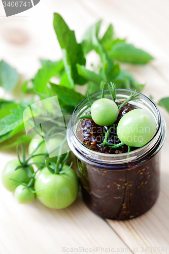 Image of green tomatoes jam