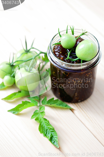 Image of green tomatoes jam