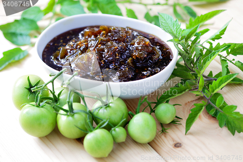 Image of green tomatoes jam