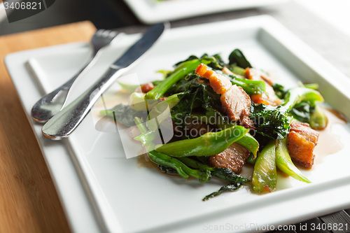 Image of Thai style crispy pork dish 