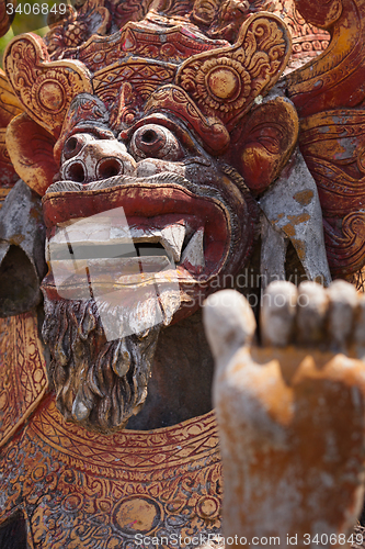 Image of Ancient Sculpture of the Mythical Balinese Barong