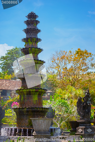 Image of Ten-Tiered Decorative Fountain at Tirta Gangga in Indonesia