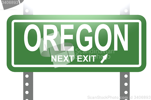 Image of Oregon green sign board isolated