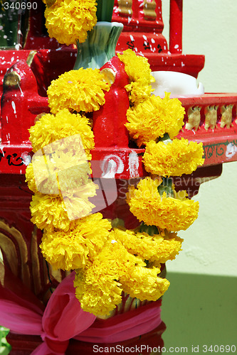 Image of Spirit house in Thailand - travel and tourism.