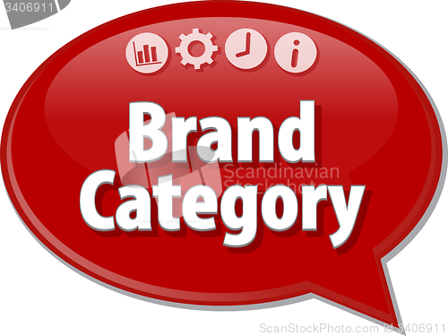 Image of Brand Category  Business term speech bubble illustration