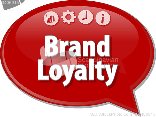 Image of Brand Loyalty  Business term speech bubble illustration