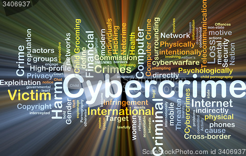 Image of Cybercrime background concept glowing