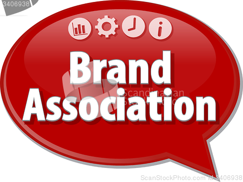 Image of Brand Association  Business term speech bubble illustration